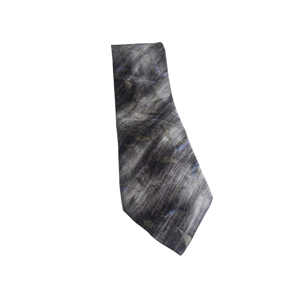 Villa Bolgheri Necktie Mens OS Grey Excellent Silk‎ Abstract Made in Italy